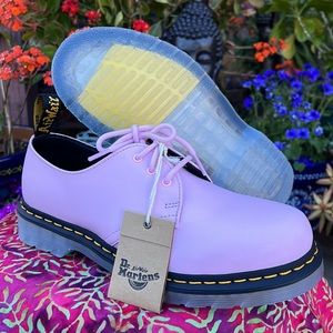 Dr. Martens Pink Flats with Gray Sole